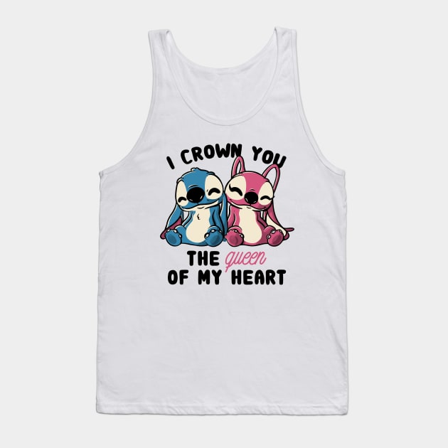 I Crown You The Queen Of My Heart Cute Lover Gift Tank Top by eduely